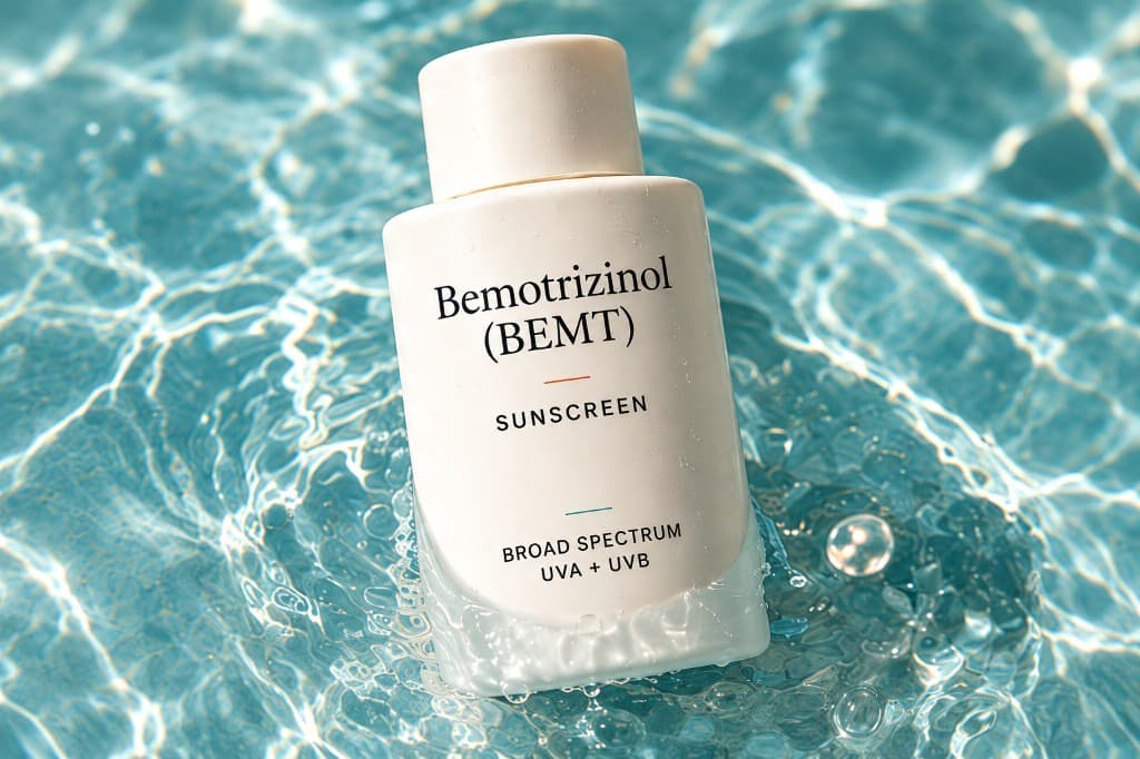 Bemotrizinol (BEMT) sunscreen editorial illustration